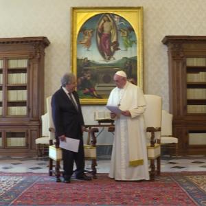 Stand for peace and harmony says Guterres, following meeting with Pope Francis
